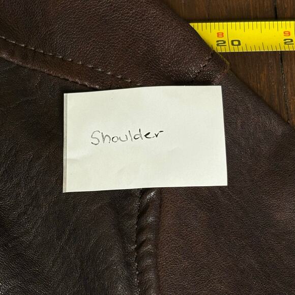 Dolce & Gabbana VTG FW 2005 Heavy Brown Leather Bomber Jacket Size 54 IT 44 US - Picture 7 of 13